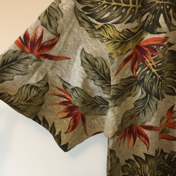 Tropical Botanical Floral Cotton Short Sleeve Tee - Picture 6 of 14